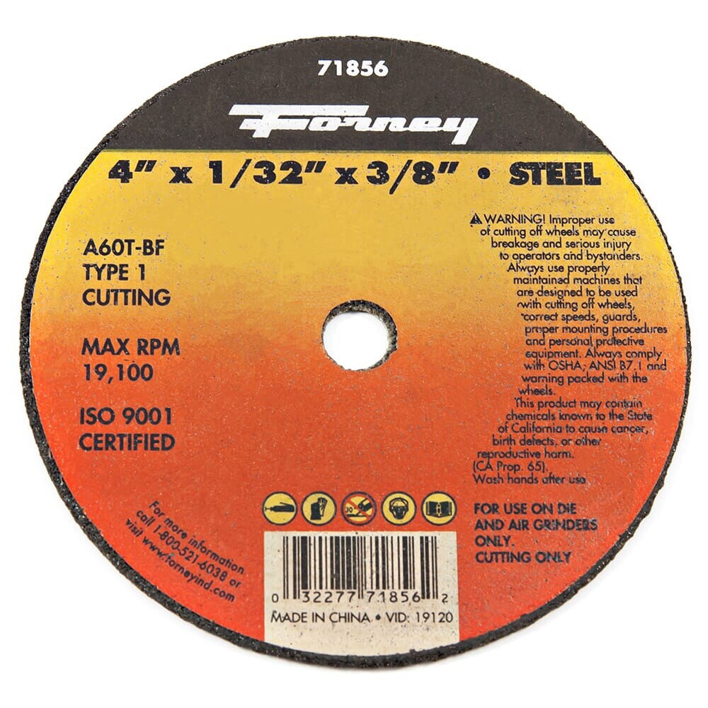 71856 Cut-Off Wheel, Metal, Type 1